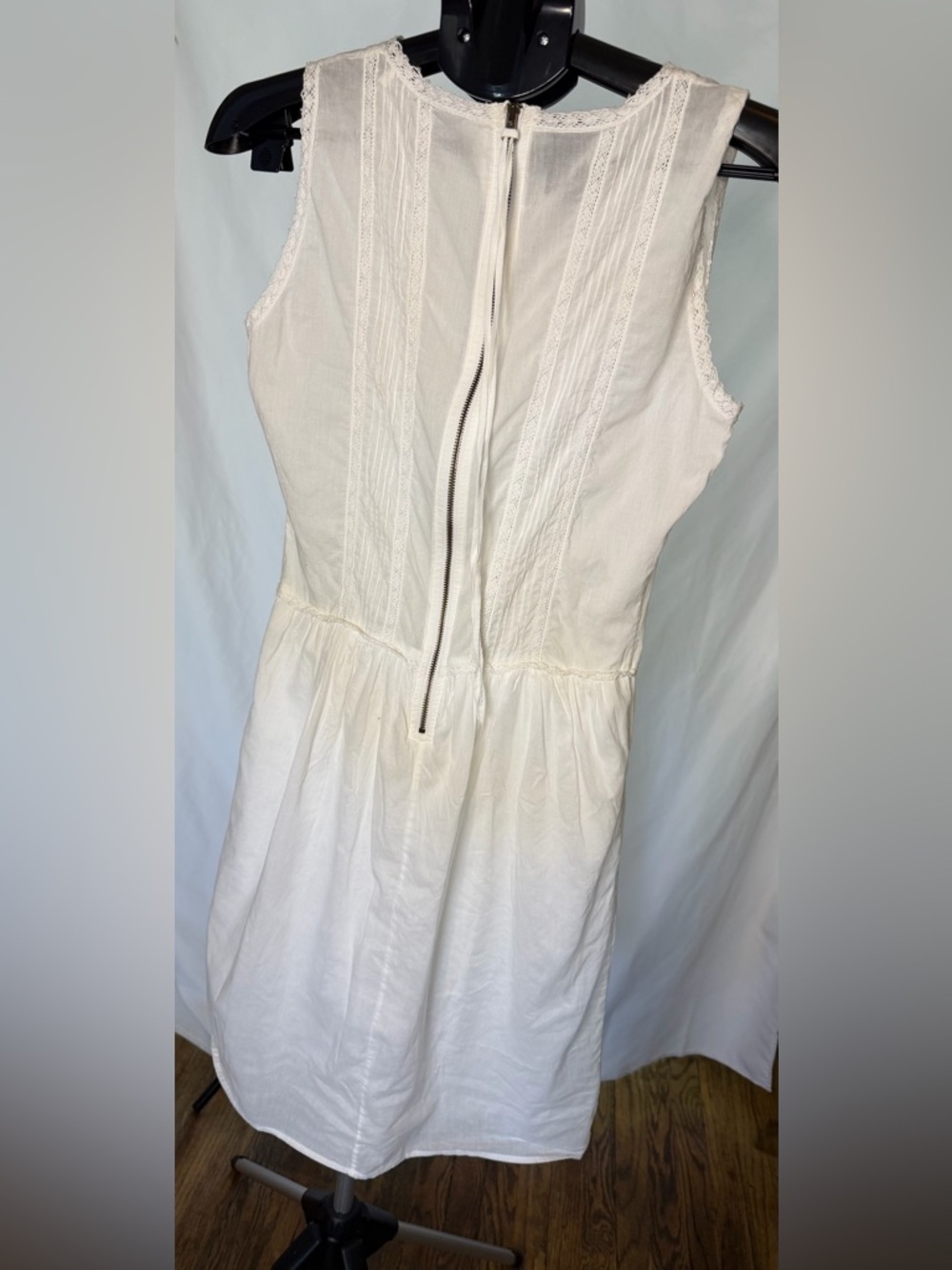 Ulla Johnson Pintuck Lace 100 Cotton Mini Dress sleeveless white Size 6 - Picture 3 of 12